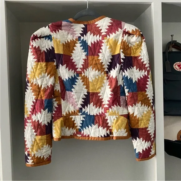 Isabel Marant Etoile Hafileal Quilt Quilted Jacket in Yellow - Picture 8 of 12